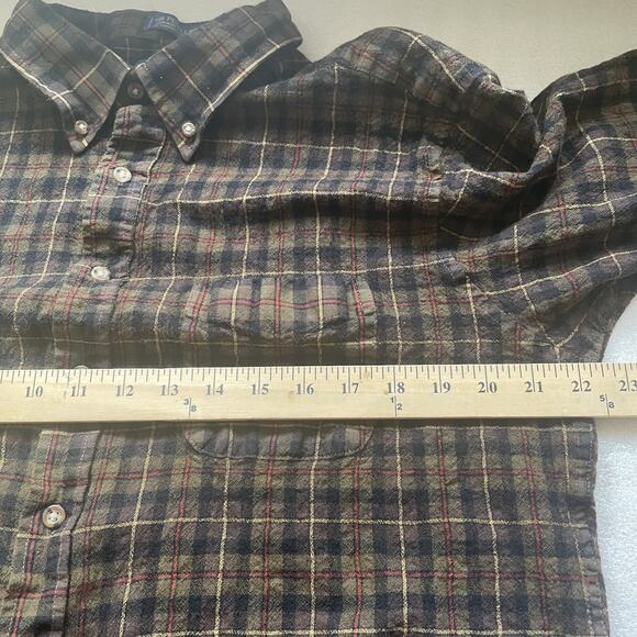 Vintage 90s Sir Pendleton Shirt Men XXL Brown Plaid Wool Button Down Runs Small - Picture 7 of 11